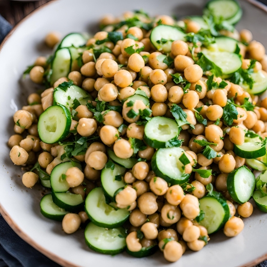 Salada de Grão-de-Bico com Pepino para Perder Gordura Rápido