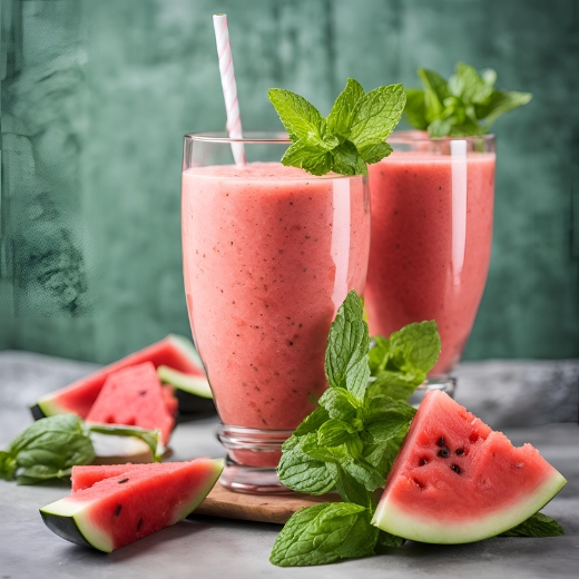 Smoothie de Melancia com Hortelã para Acelerar o Metabolismo