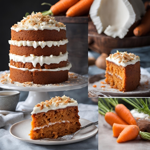 Bolo de Cenoura com Coco para Emagrecer Deliciosamente