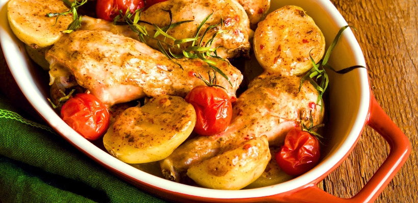 Receita de Frango com Legumes ao Forno