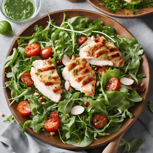 Salada de Rúcula com Frango para Perder Gordura Rápido