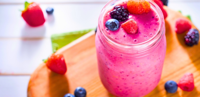 Smoothie de Frutas Vermelhas com Proteína