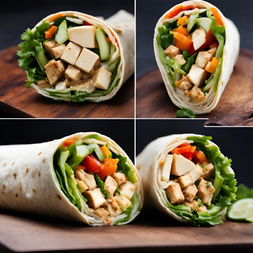 Wrap de Tofu com Legumes para Melhorar a Dieta