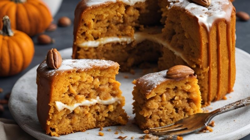 Bolo de Abóbora com Nozes para Perder Gordura