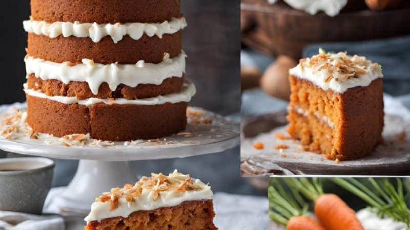 Bolo de Cenoura com Coco para Emagrecer Deliciosamente