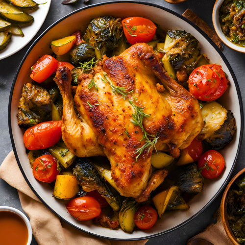 Frango com Legumes ao Forno para Dieta de Emagrecimento