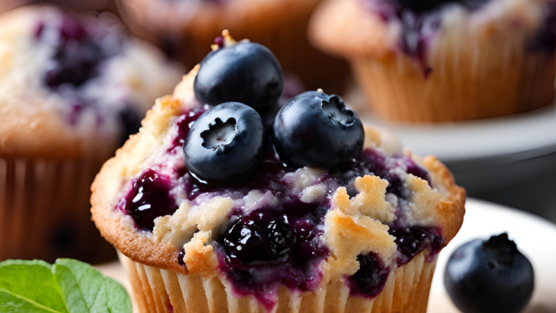 Muffin de Blueberry para Emagrecer com Sabor