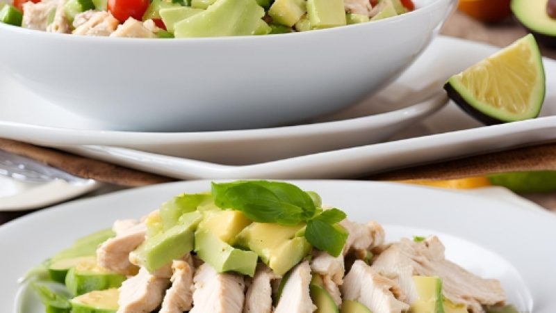 Salada de Frango com Abacate para Perder Gordura Rápido