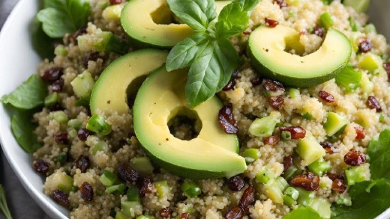 Salada de Quinoa com Abacate para Emagrecer Rápido