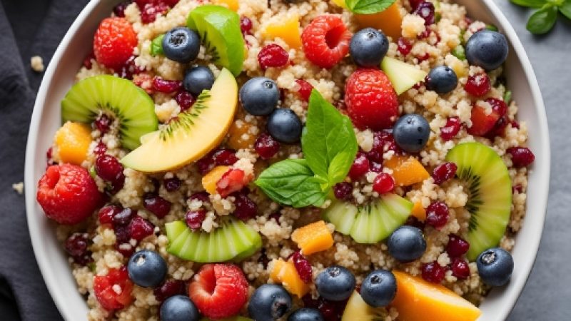 Salada de Quinoa com Frutas para Emagrecer Rápido