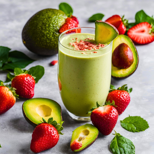 Smoothie de Abacate e Morango para Emagrecimento Acelerado