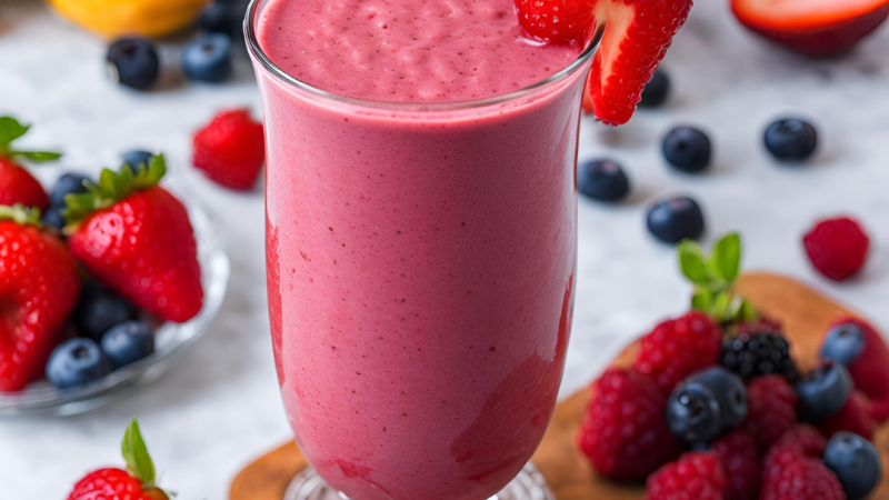 Smoothie de Frutas Vermelhas para Acelerar a Perda de Peso