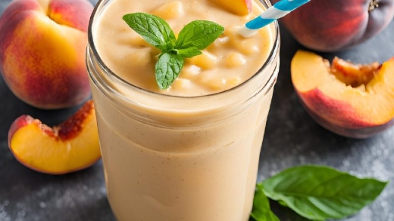 Smoothie de Pêssego e Gengibre para Acelerar a Perda de Peso