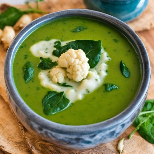 Sopa de Couve-Flor e Espinafre para Perder Gordura Rápido