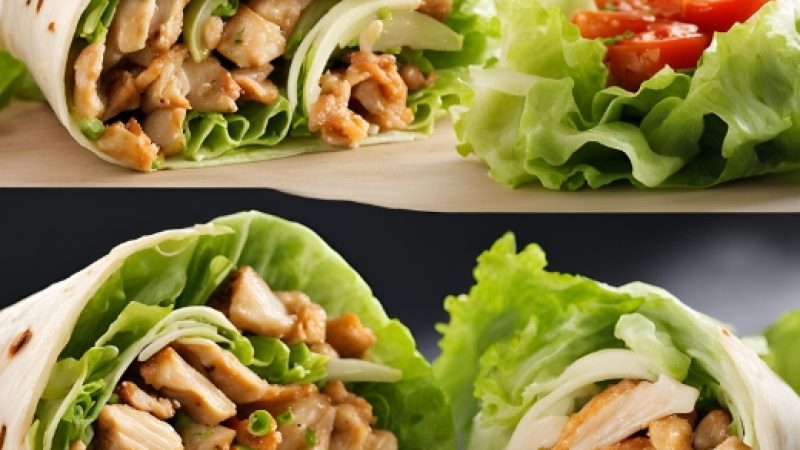 Wrap de Frango com Alface para Melhorar a Dieta