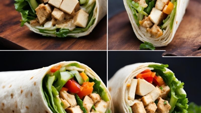 Wrap de Tofu com Legumes para Melhorar a Dieta